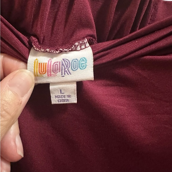 Lularoe Bella Maroon Wrap Skirt size large - Picture 3 of 5